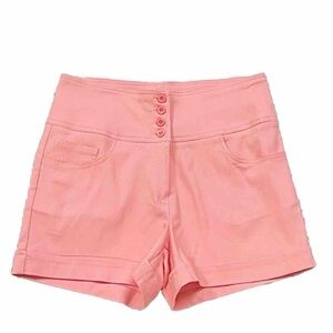 NEW Ruby Karat High Rise Cuffed Peach Coral High Stretch Women’s Shorts Large
